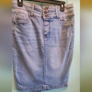 One 5 One Light Blue Denim Skirt